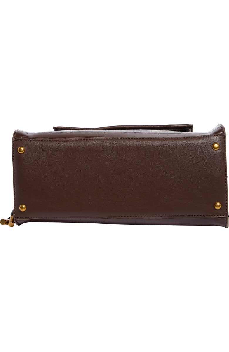 Steve Madden Donegal Satchel, Alternate, color, Chocolate Croco