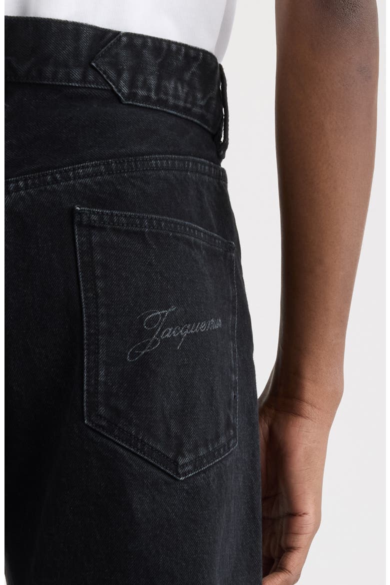 Le de-Nîmes Droit Straight Leg Jeans, Alternate, color, BLACK