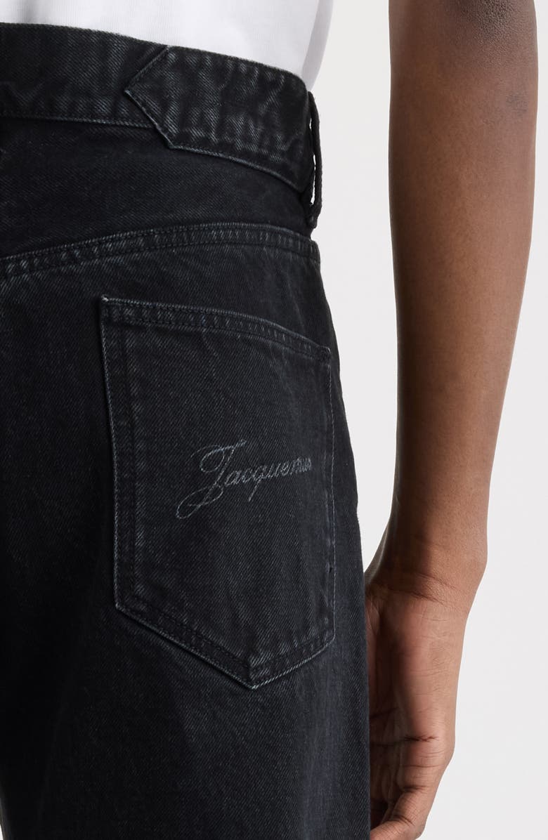 Jacquemus Le de-Nîmes Droit Straight Leg Jeans, Alternate, color, Black