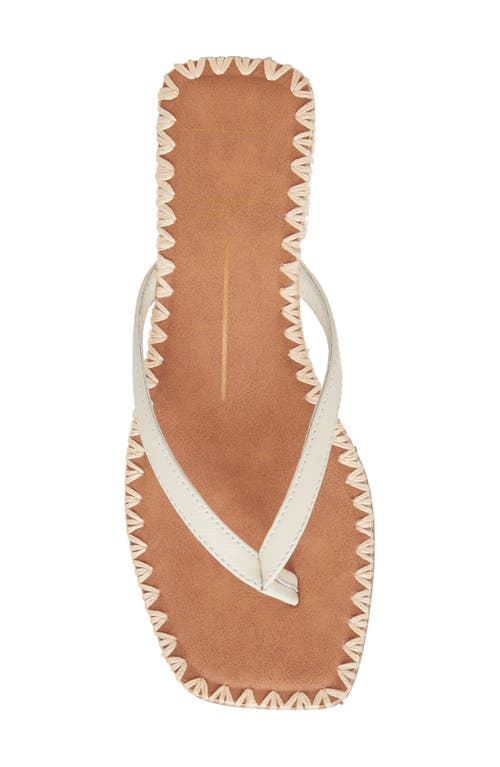 Dolce Vita Barty Flip Flop In White Leather