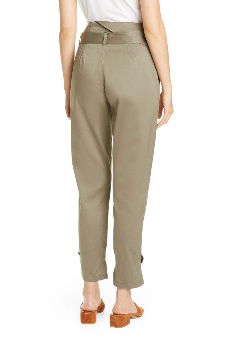 Kennedy Belted Tapered Pants, Alternate, color, GREEN FIELDS