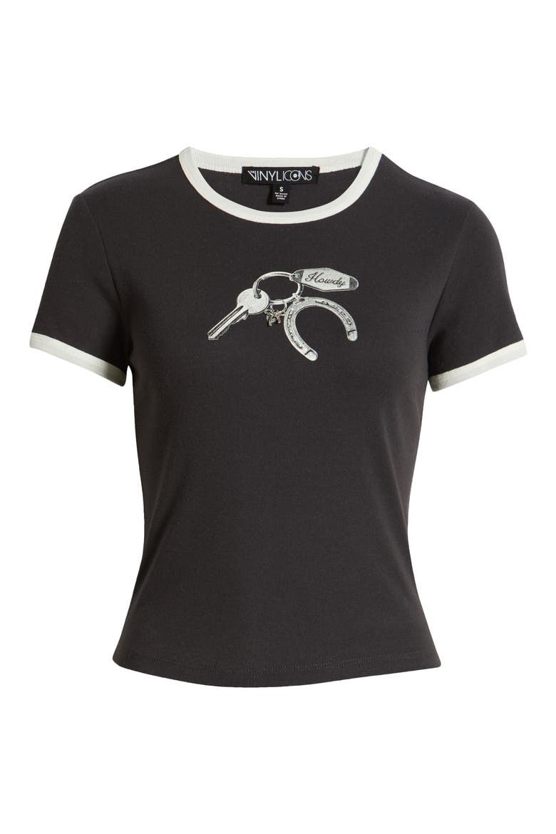 Keyring Charm Ringer Graphic T-Shirt, Alternate, color, PHANTOM