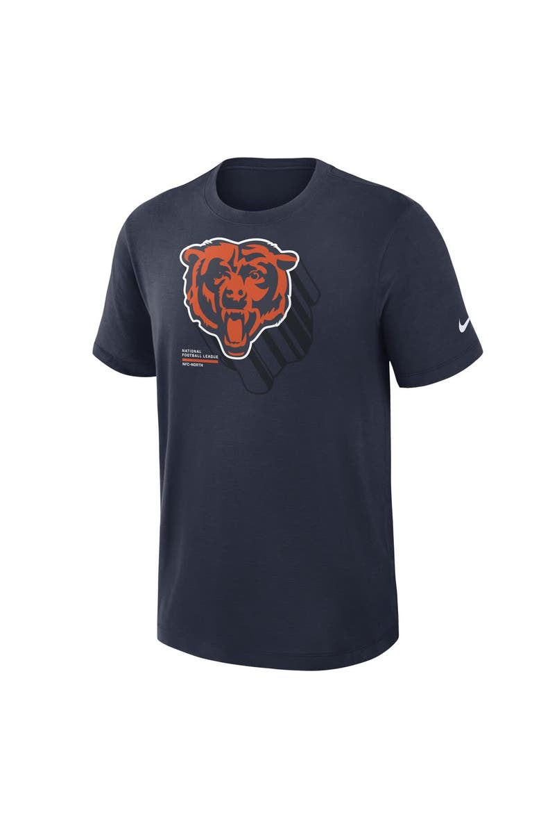 Nike Men's Nike Navy Chicago Bears Left End Run Slub Performance T-Shirt, Alternate, color, Navy