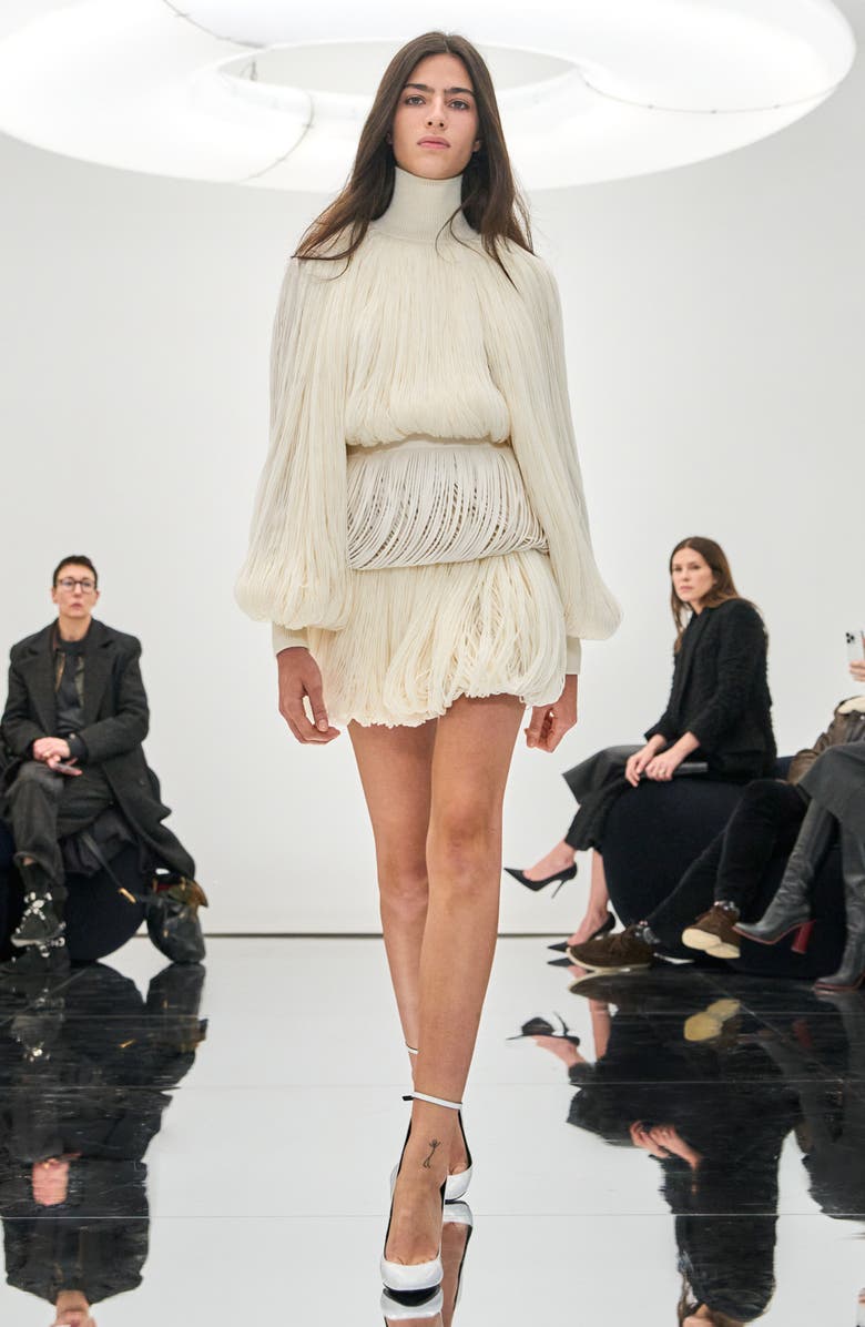 Alaïa Fringes Skirt, Alternate, color,