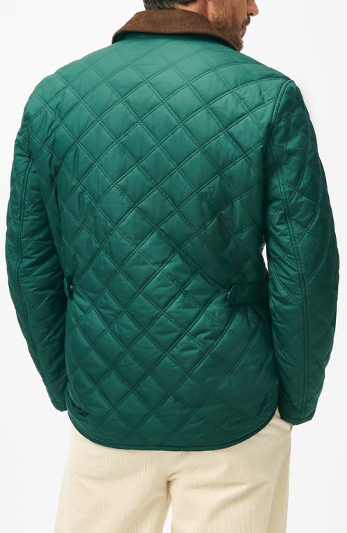 Brooks Brothers Paddock Diamond Quilted Coat In Dark Green