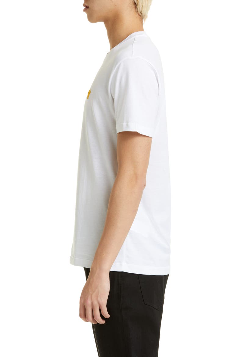 Embroidered Medusa Cotton T-Shirt, Alternate, color, WHITE