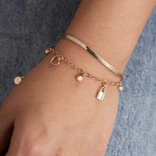 Alex And Ani Love And Luck Mini Multi Charm Bracelet In Gold