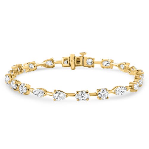 Bliss Diamond 8ct Mixed Cut Diamond Tennis Bracelet 7" 14k Gold Lab Grown In Gold