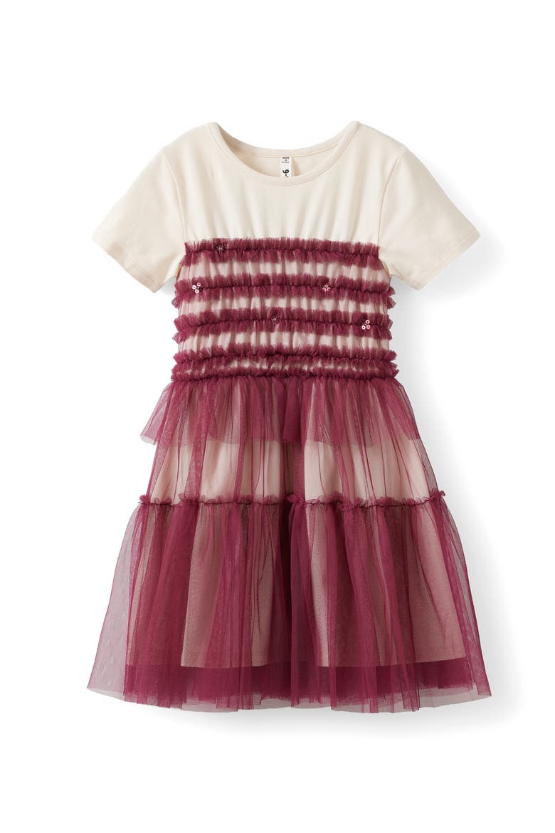Kid's Katelyn Dress Up Dress, Main, color, Dark Vanilla Berry Jam