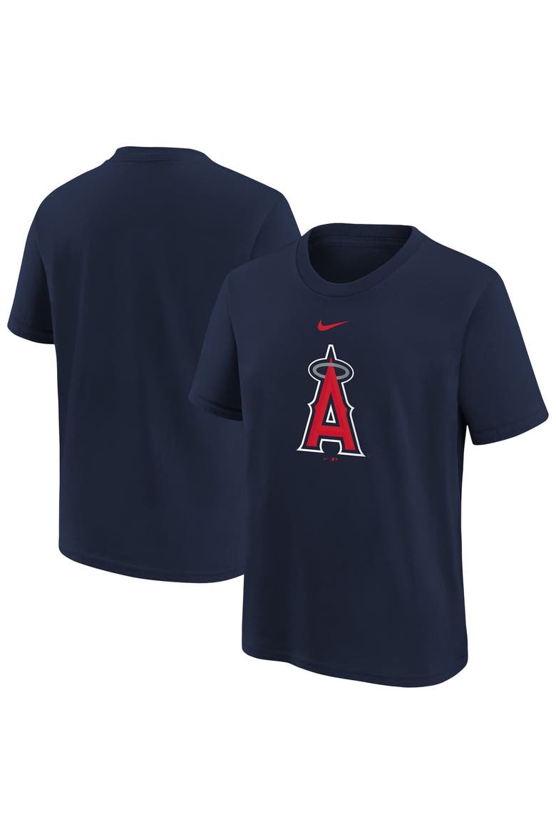 Youth Nike  Navy Los Angeles Angels Large Logo T-Shirt, Main, color, Navy