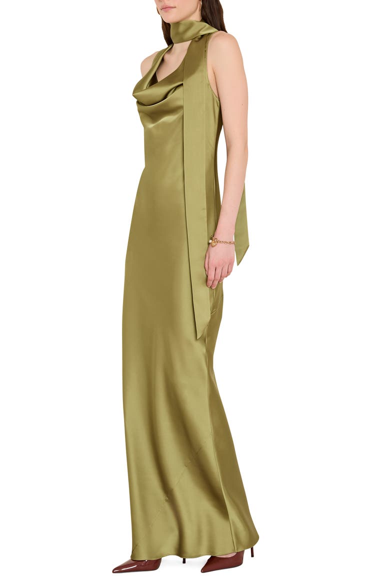Paula Scarf Detail Maxi Dress, Alternate, color, VRT