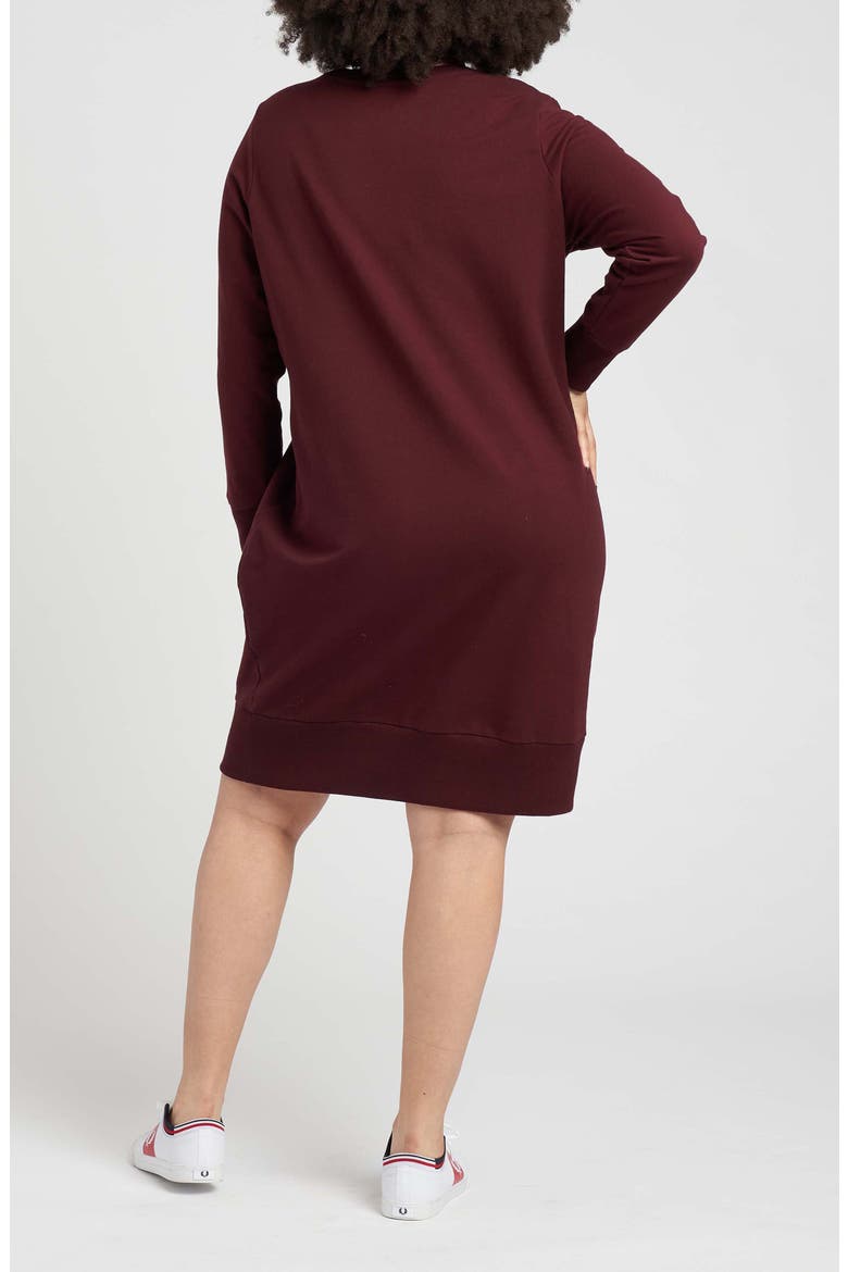 Bree Sweatshirt Dress, Alternate, color, BLACK CHERRY