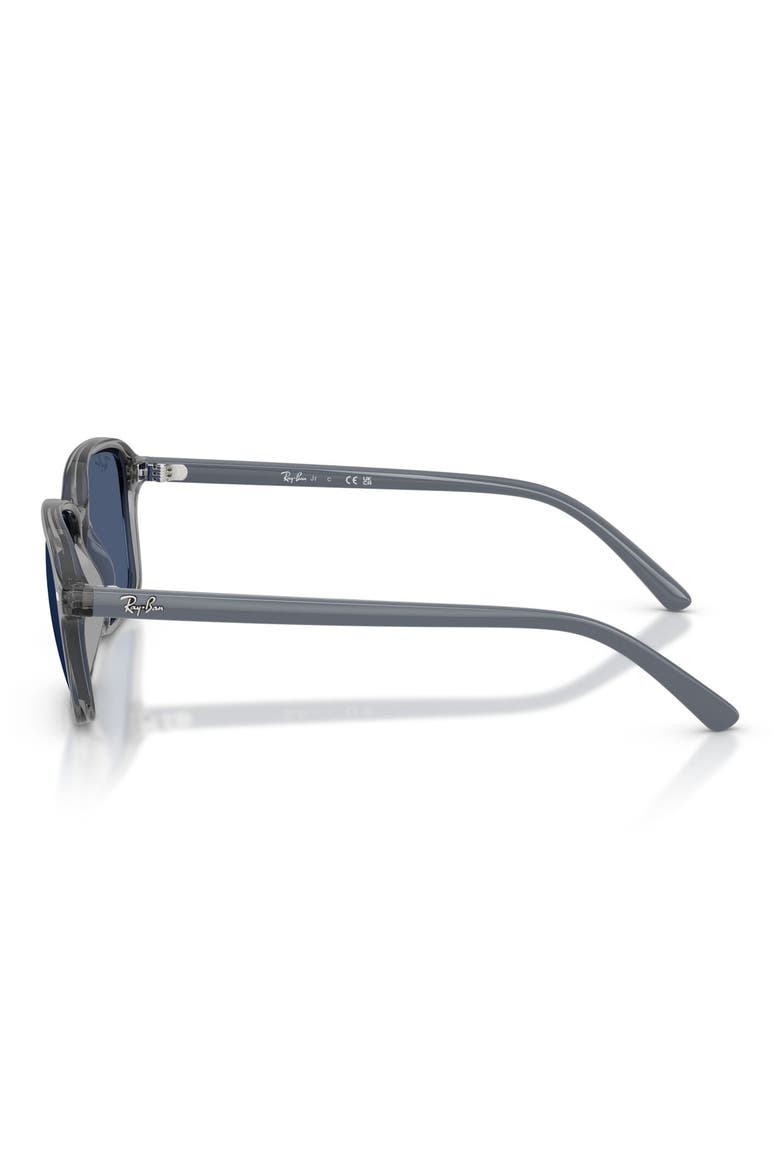 Kids' 50mm Square Sunglasses, Alternate, color, TRANSPARENT GREY / DARK BLUE