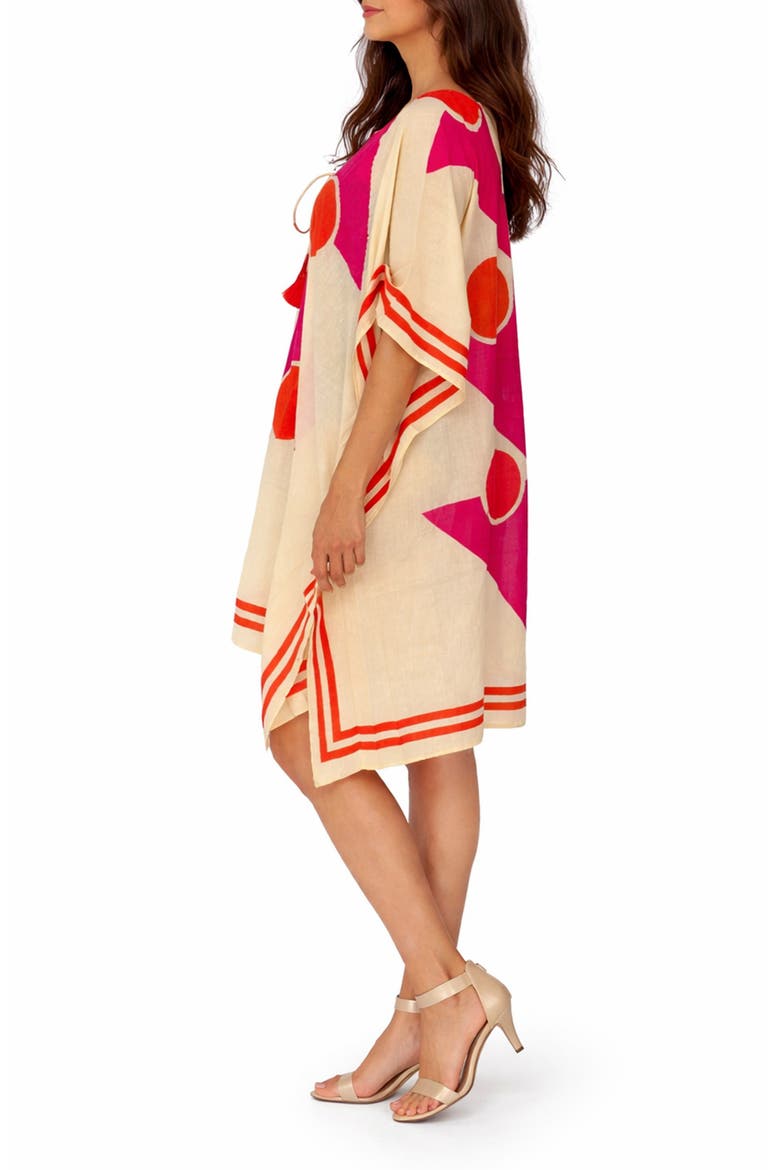 Cotton Short Cover-Up, Alternate, color, PINK