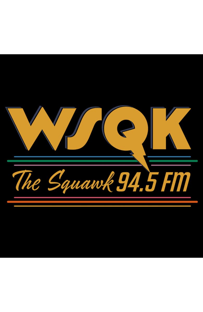 Stranger Things Boy's Stranger Things Vintage Radio The Squawk WSQK Graphic T-Shirt, Alternate, color, Black