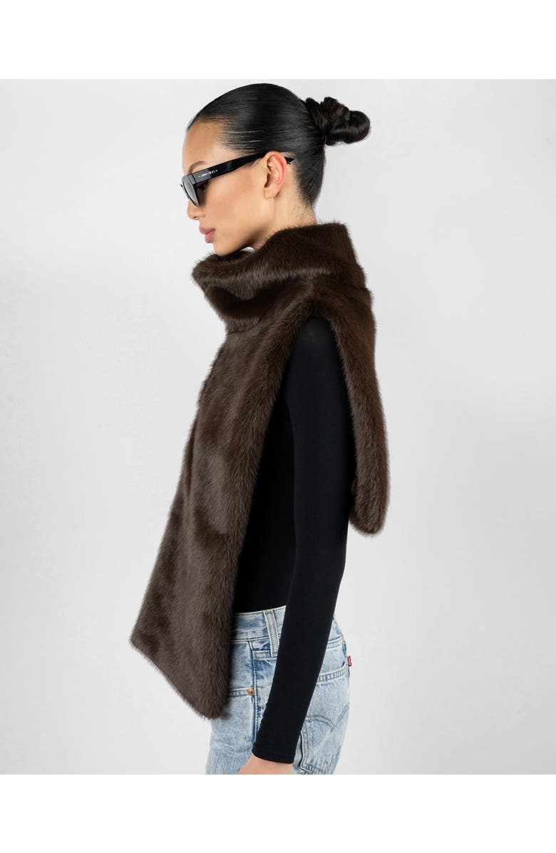 WeWoreWhat Faux Fur Mockneck Vest, Alternate, color,