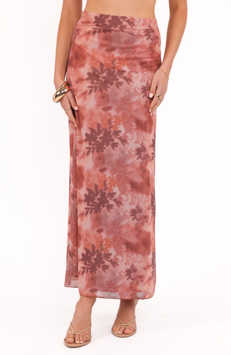 Petal & Pup Bloise Floral Print Maxi Skirt, Main, color, Blurred Botanics