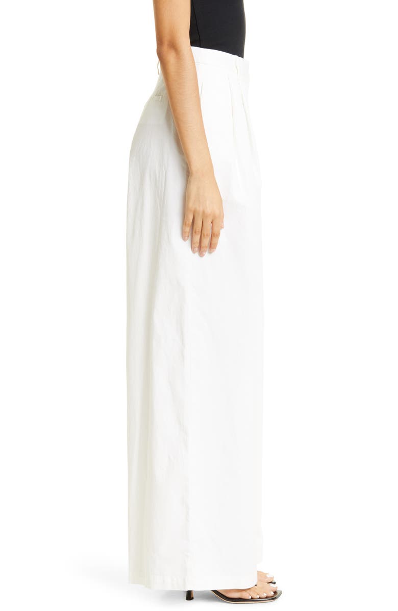 Nili Lotan Dillon Wide Leg Cotton Pants, Alternate, color, 