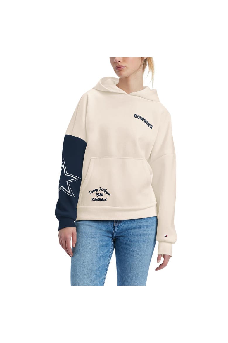 Women's Tommy Hilfiger Cream/Navy Dallas Cowboys Harriet Pullover Hoodie, Main, color, Cream