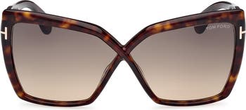 Fiore 63mm Oversize Gradient Butterfly Sunglasses