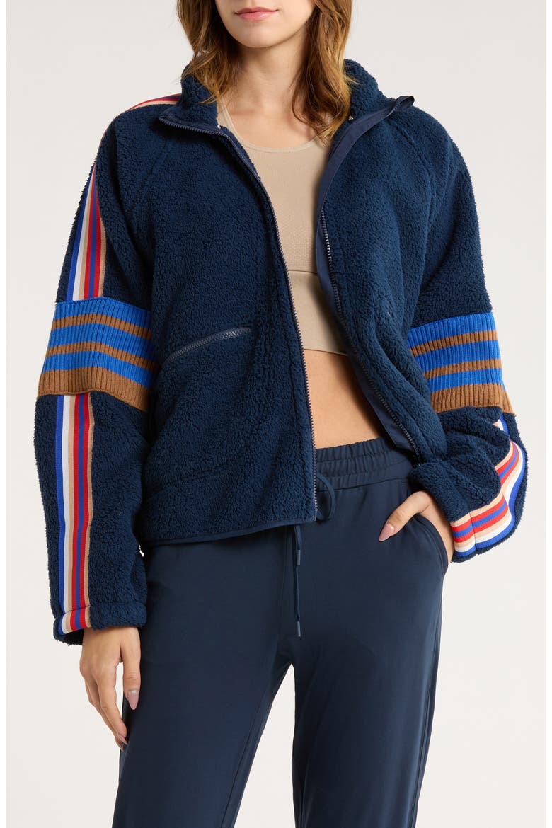 FP Movement Mountain High Fleece Jacket, Main, color, MIDNIGHT NAVY COMBO