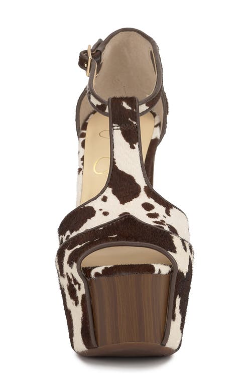Jessica Simpson Dany Ankle Strap Peep Toe Platform Sandal In Brown