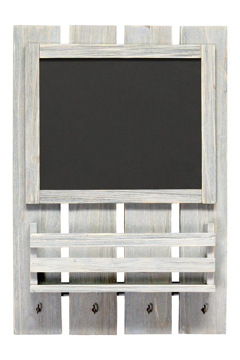 Chalkboard Sign Key Holder Wall Organizer, Main, color, GREY WASH