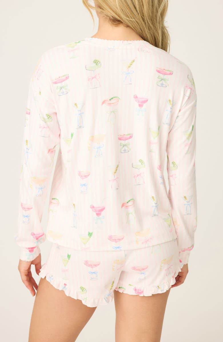 PJ Salvage Pretty Punch Short Pajamas, Alternate, color, Baby Pink