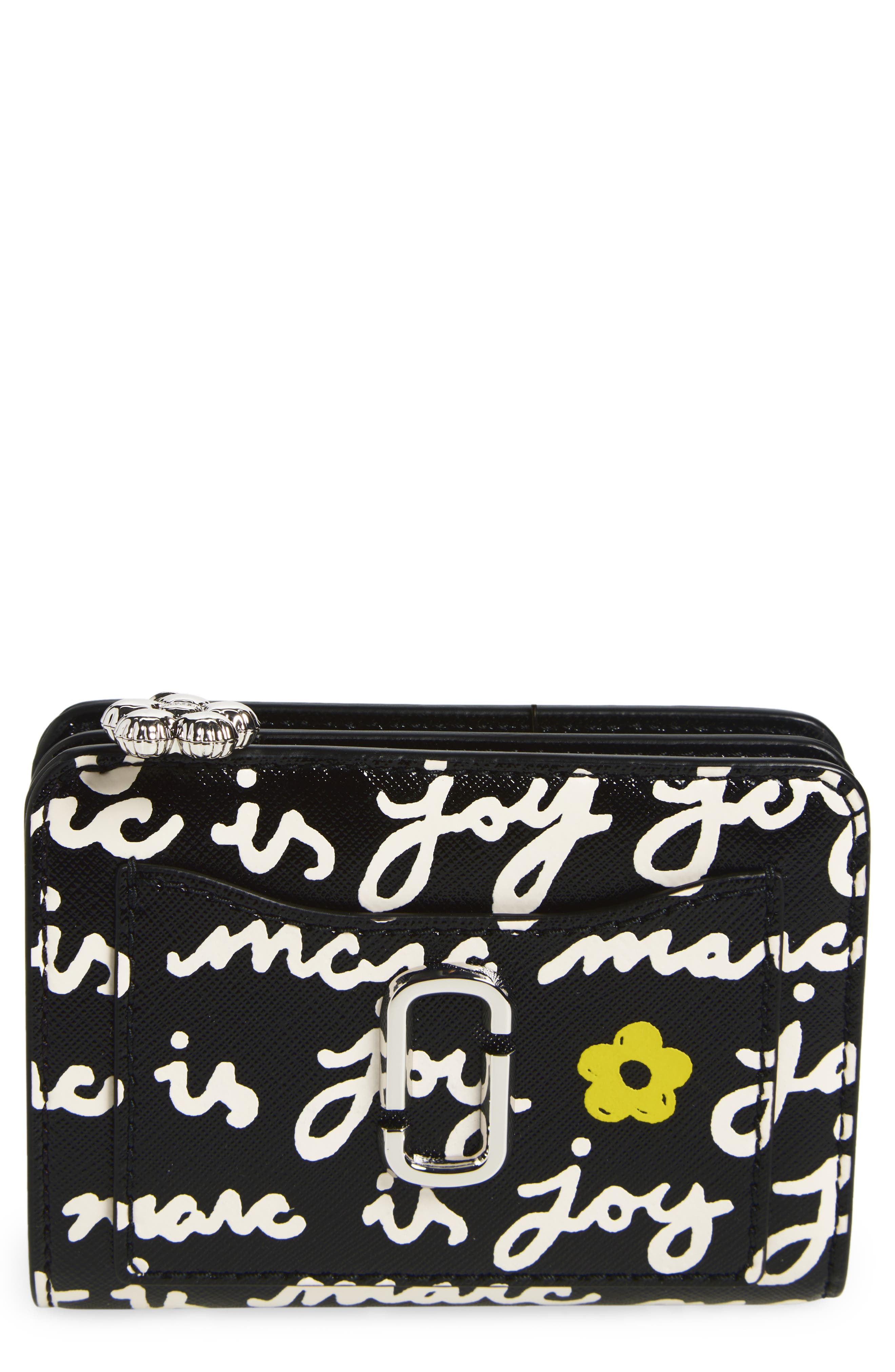 Marc Jacobs The Joy Mini Compact Snapshot Wallet In Brown