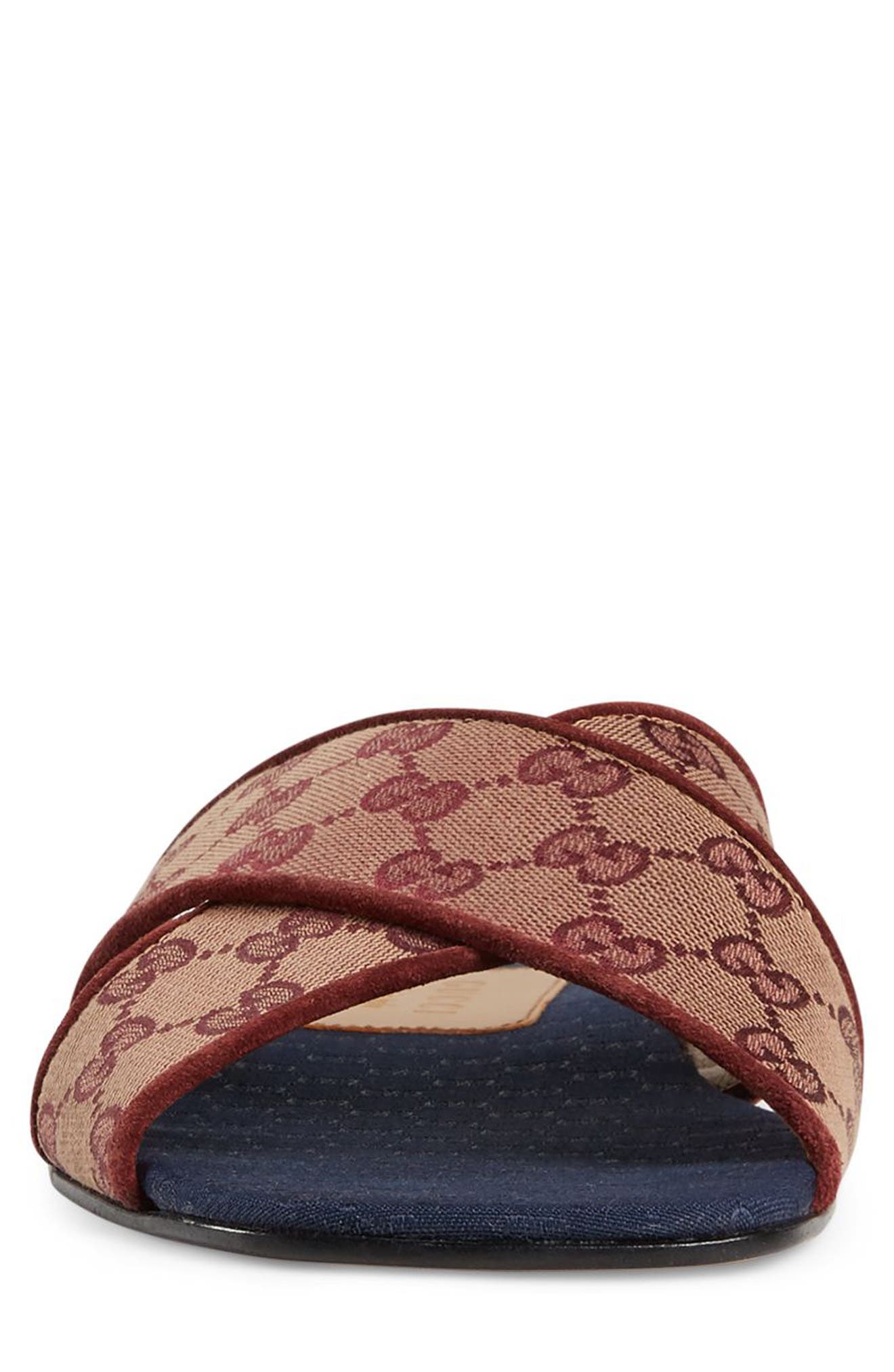 Gucci GG Canvas Slide Sandal, Alternate, color, 