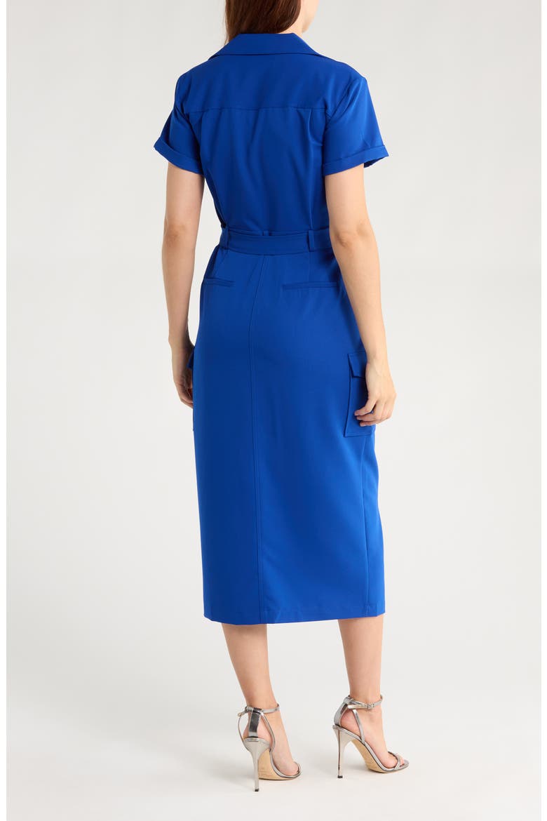Lucy Belted Utility Shirtdress, Alternate, color, COBALT