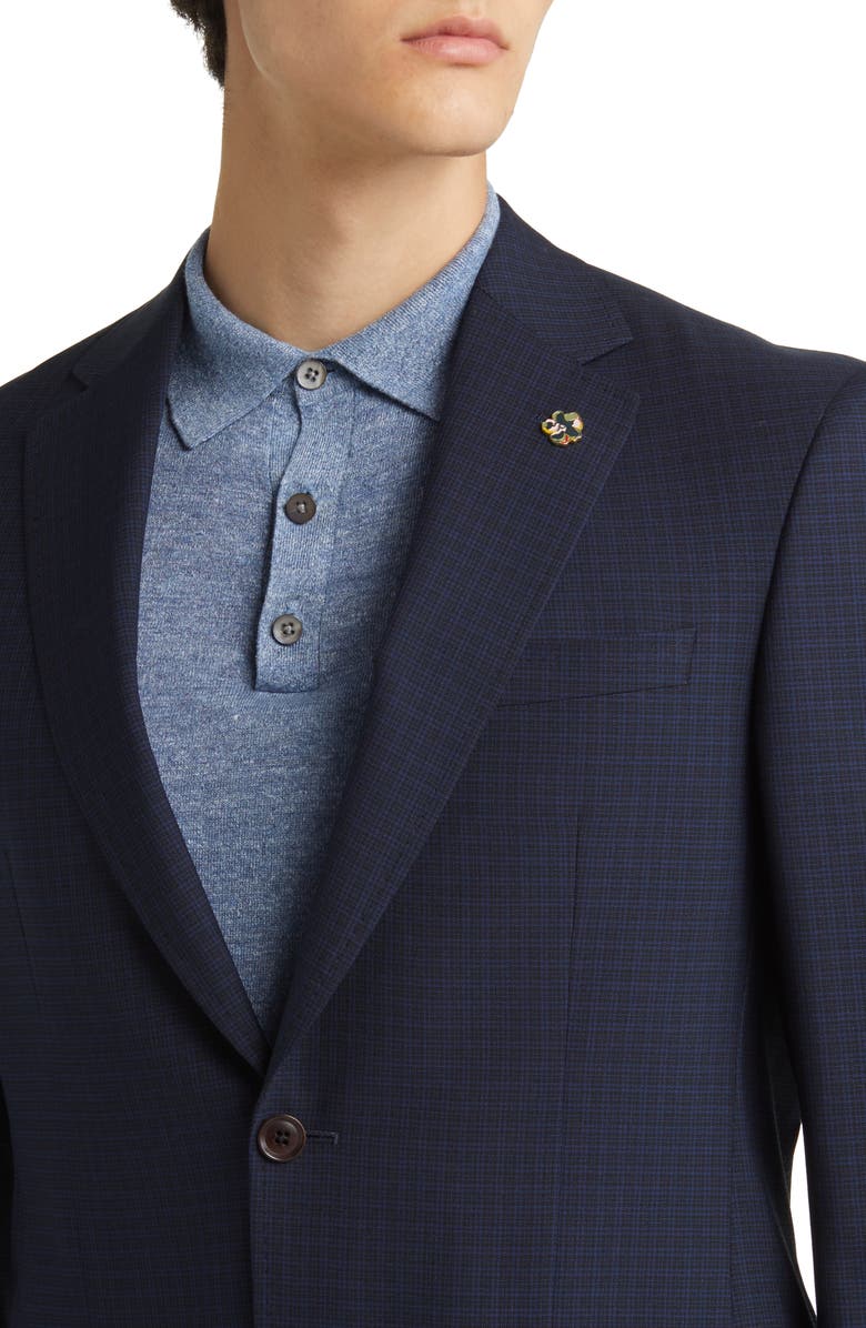 Ted Baker London Jay Slim Fit Deco Check Wool Suit, Alternate, color, 