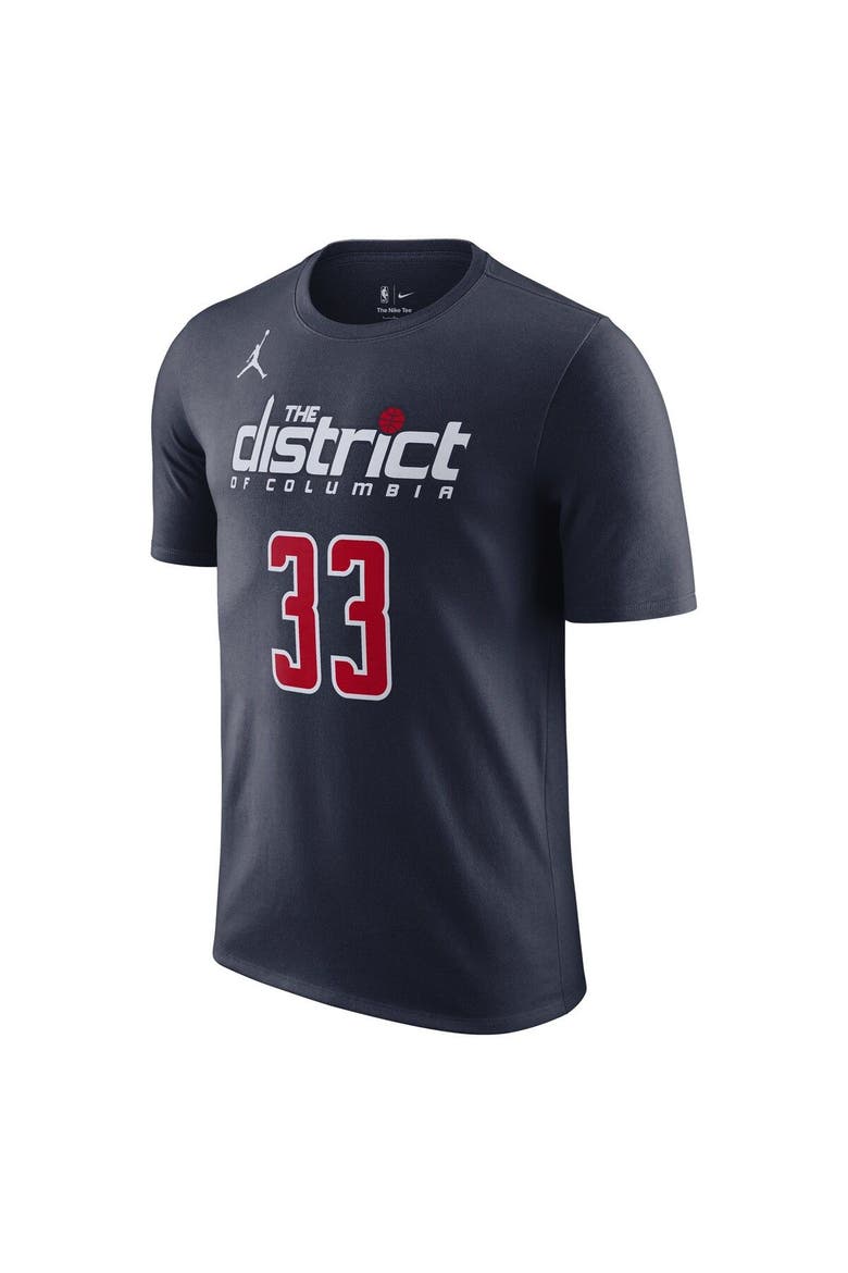 Men's Jordan Brand Kyle Kuzma Navy Washington Wizards 2022/23 Statement Edition Name & Number T-Shirt, Alternate, color, Navy