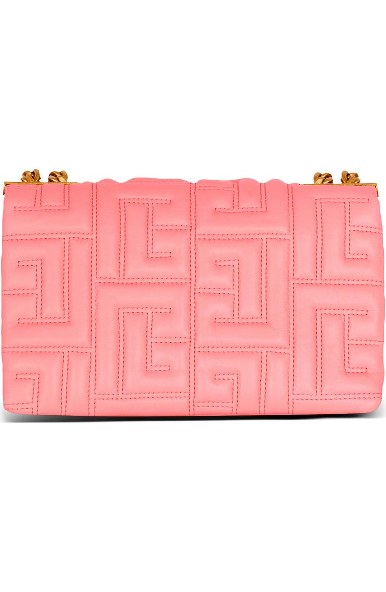 Balmain 1945 Soft Monogram Quilted Lambskin Leather Shoulder Bag, Alternate, color,