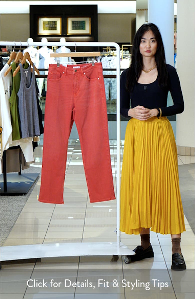 Good Icon Ankle Slim Straight Leg Jeans, sales video thumbnail