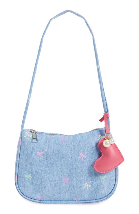 Kids' Denim Bow Shoulder Bag