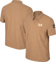 COLOSSEUM Men's Colosseum Khaki Michigan Wolverines OHT Military Appreciation Cloud Jersey Desert Polo