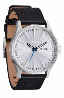 The Sentry Leather Strap Watch, 42mm