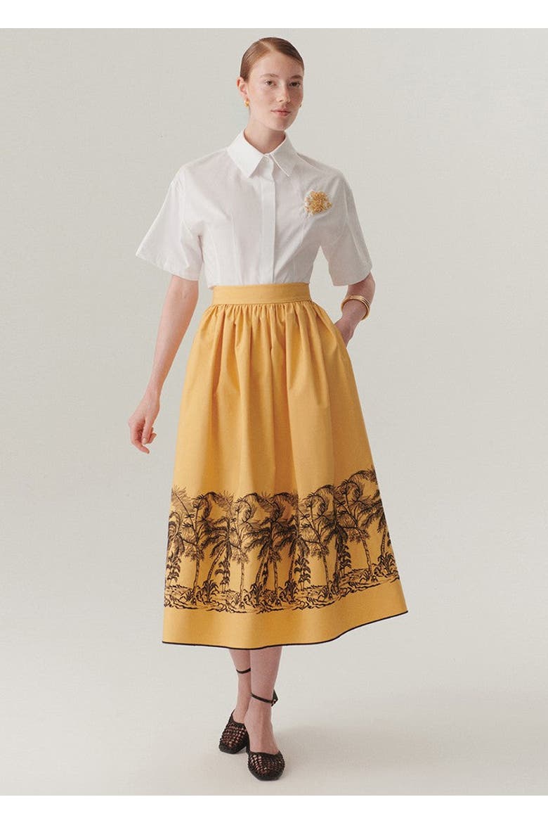 Mary Cotton Poplin Shirt, Alternate, color, WHITE