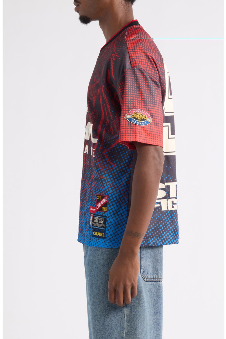 x Street Fighter II Ryu Sports Jersey, Alternate, color, BLUE/ RED
