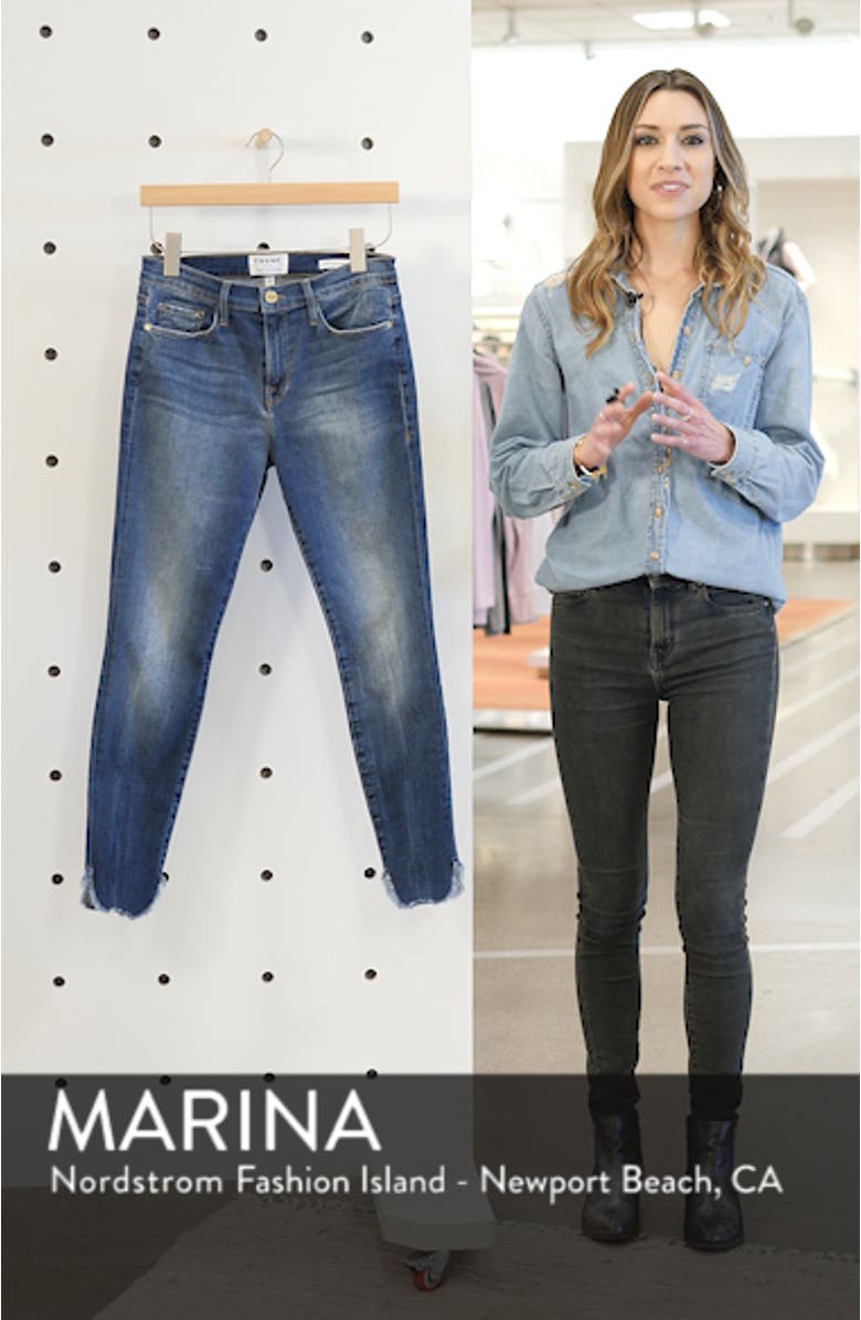 Le Skinny de Jeanne Petal Hem Ankle Jeans, sales video thumbnail