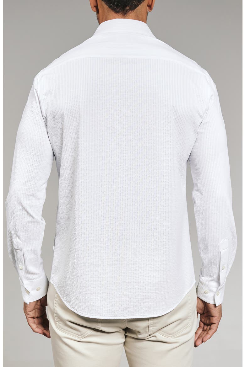 Ferris Seersucker Button-Up Shirt, Alternate, color, WHITE