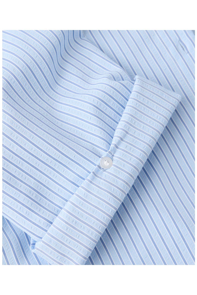 Striped Straight Shirt, Alternate, color, SKY BLUE