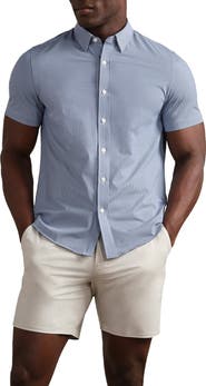 Rhone Commuter Micro Check Button-Up Shirt