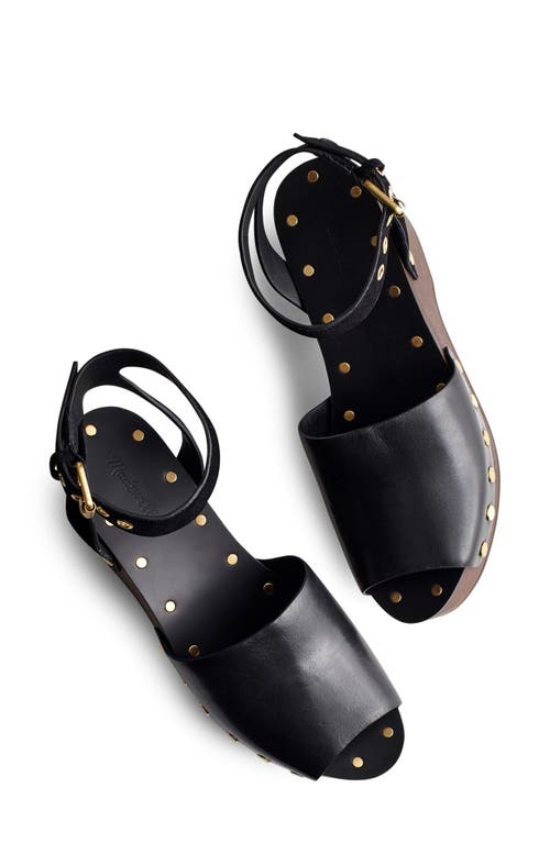 Shop Madewell The Anouk Platform Clog Sandal In True Black