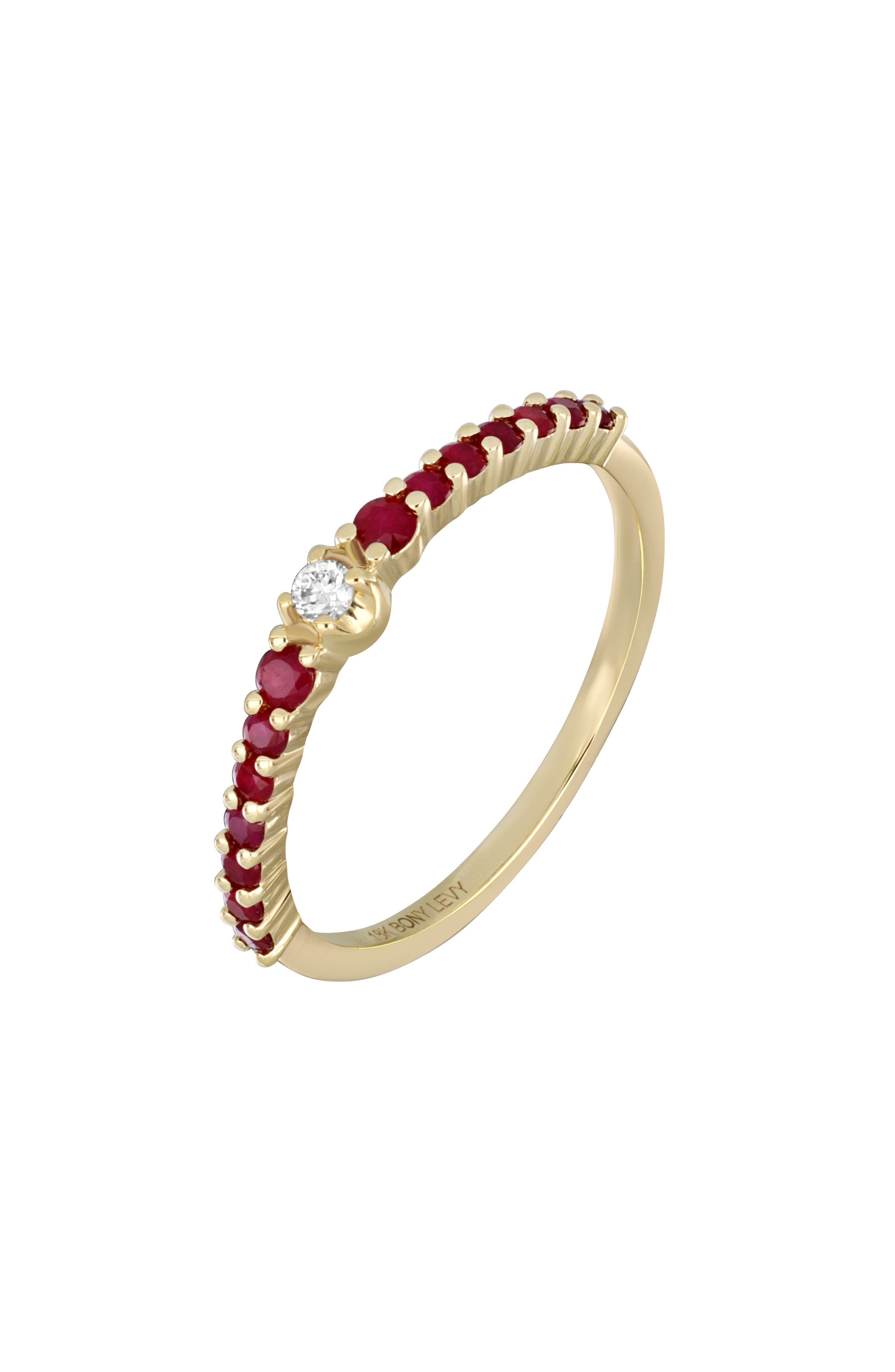Bony Levy El Mar 18K Gold Gemstone & Diamond Stackable Ring