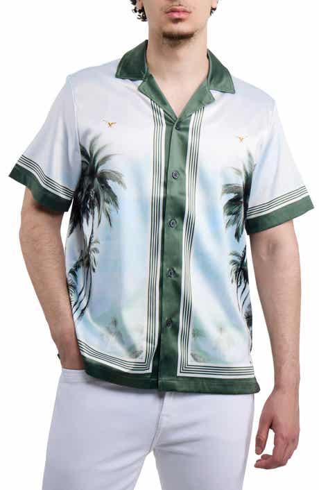 Palm Tree Printed Camp Shirt