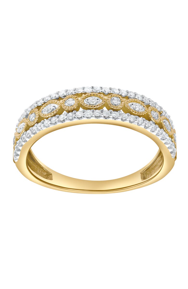 LuvMyJewelry Golden Mirage 0.25 Cts Natural Diamond Band 14K Gold Ring, Main, color, 14K Yellow Gold