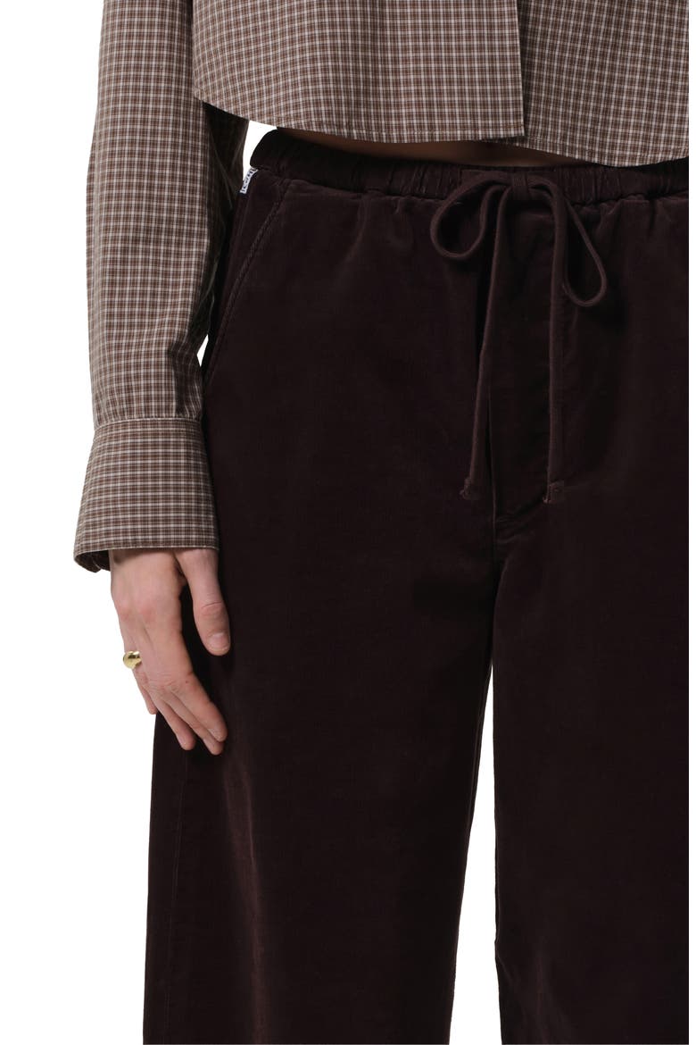 Aurora Pull-On Stretch Cotton Pants, Alternate, color, BARRISTER DARK BROWN
