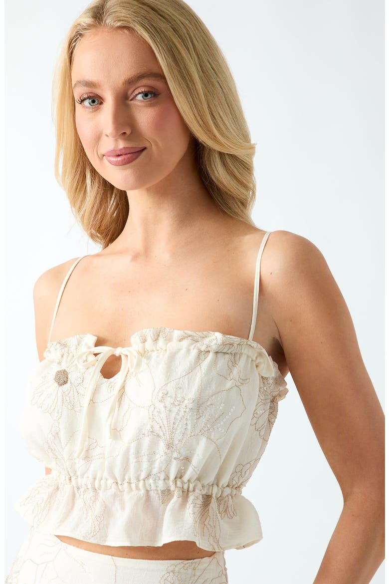 Hayden Ruffle Crop Camisole, Alternate, color, F0D9-OPEN